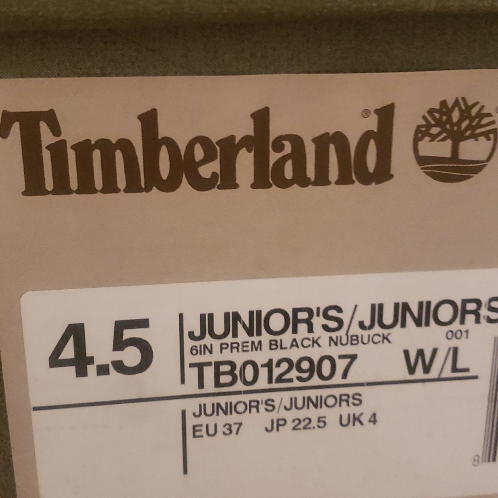 6in black Timberland Nubuck